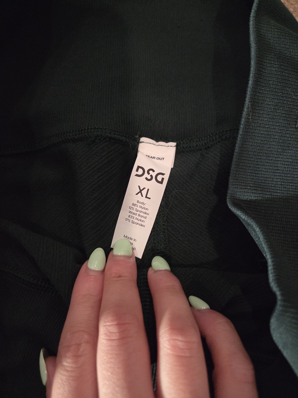 DSG Green Ribbed Performance Leggings - Picture 2 of 2